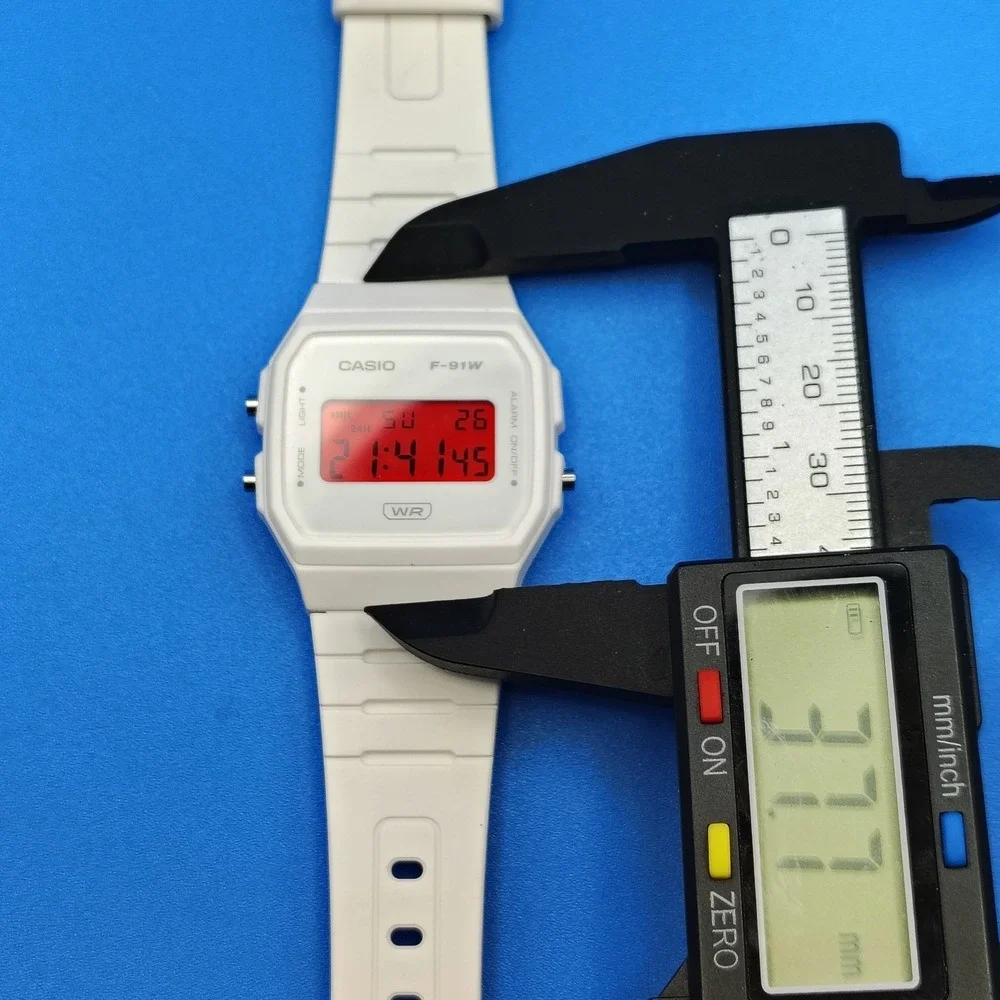 New 2025 Casio F-91W Storm Trooper Blood Red Dial 37mm Classic Mens Quartz Watch